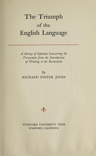 The triumph of the English language