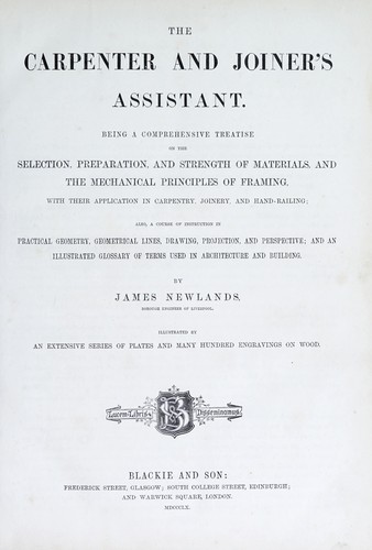 The carpenter and joiner's assistant