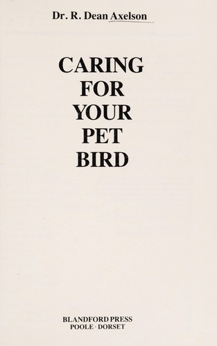 Caring for your pet bird