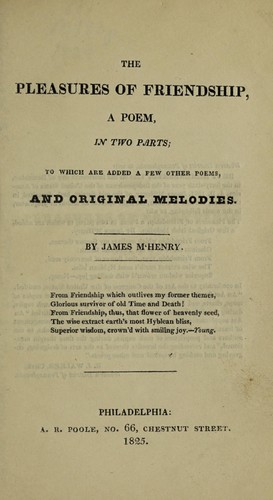 The pleasures of friendship