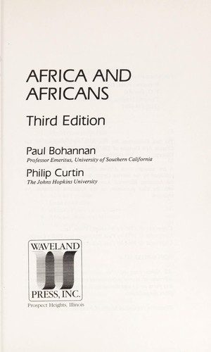 Africa and Africans