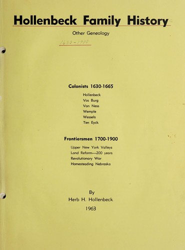 Hollenbeck family history