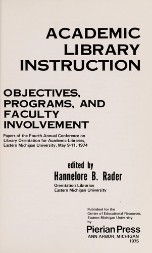 Academic library instruction