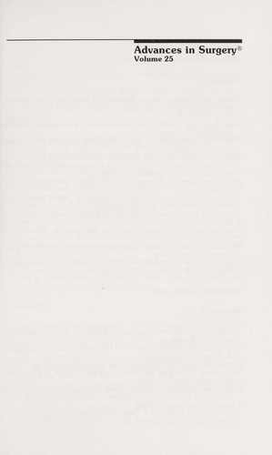 Advances In Surgery V25 (Advances in Surgery)