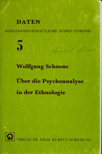 Über die Psychoanalyse in der Ethnologie.