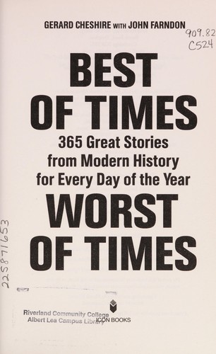 Best of times, worst of times