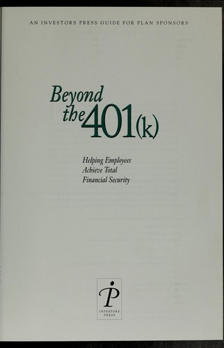 Beyond the 401k