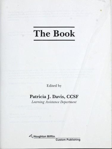 The Book (Instructor, CCSF Learning Assistance Department)