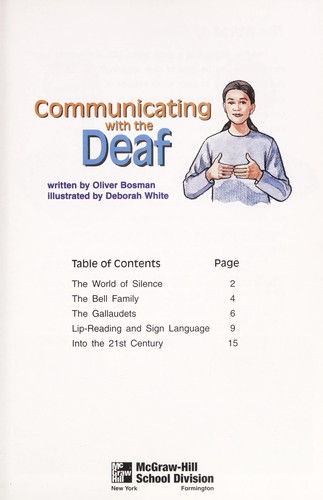 Communicating with the deaf (Leveled books)