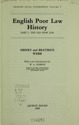 English poor law history