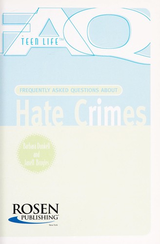 Frequently asked questions about hate crimes