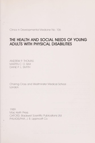 The health and social needs of young adults with physical disabilities