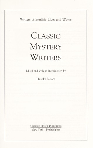 Classic mystery writers