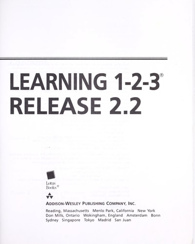 The Lotus guide to learning 1-2-3 Release 2.2.