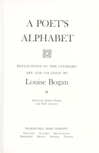A poet's alphabet
