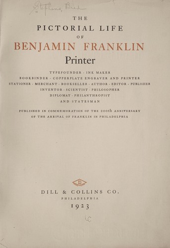 The pictorial life of Benjamin Franklin