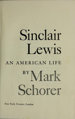 Sinclair Lewis, an American life