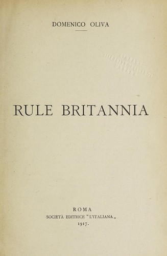 Rule Britannia. (Lettere dal fronte inglese in Francia.).