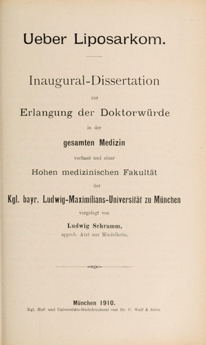 Ueber Liposarkom ...