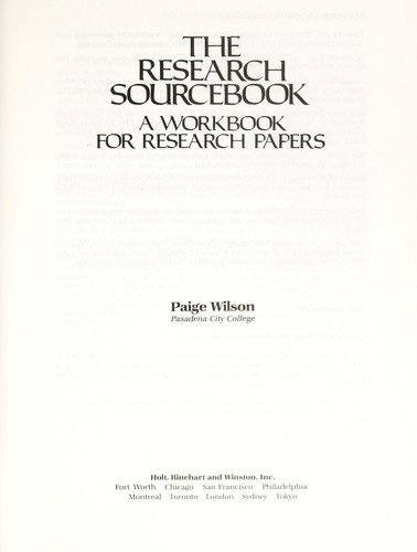 The Research sourcebook