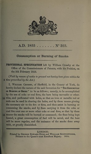Specification of William Crossby