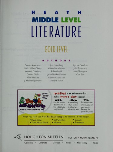 Literature, Middle Level, Gold Level