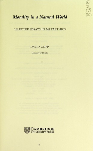 Morality in a natural world