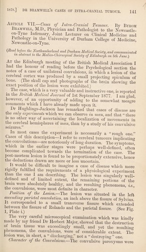 Cases of intra-cranial tumour