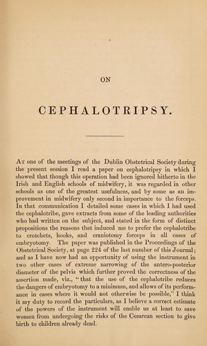 On cephalotripsy