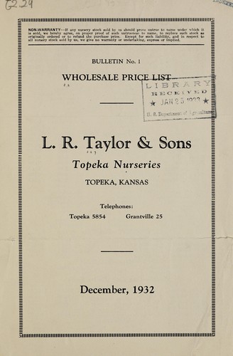 Wholesale price list