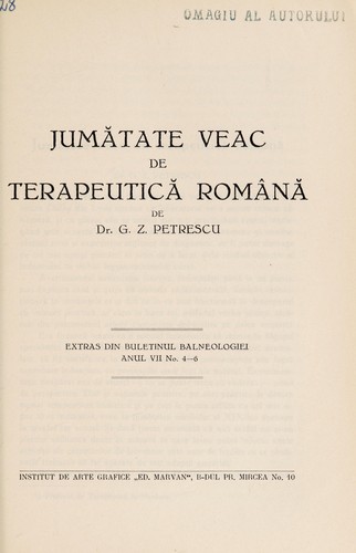Jumătate veac de terapeutică română