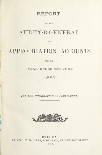 Report of the Auditor General to the House of Commons