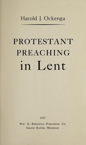 Protestant preaching in Lent