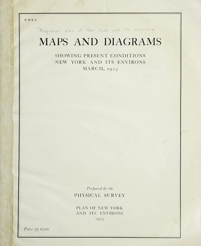 Maps and diagrams showing present conditions, New York and its environs, March, 1923.