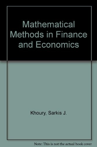 Mathematical methods in finance and economics
