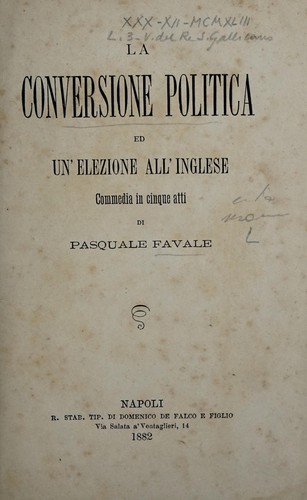 La conversione politica ed un'elezione all'inglese