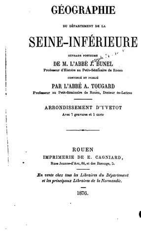 Géographie du département de la Seine-Inférieure