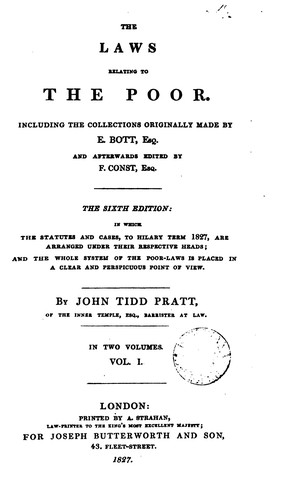 The Laws Relating to the Poor
