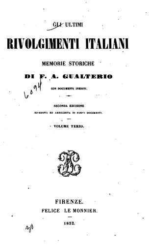 Gli ultimi rivolgimenti italiani