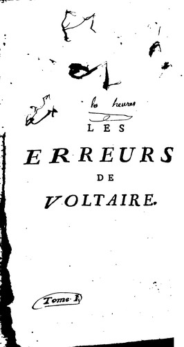 Les erreurs de Voltaire