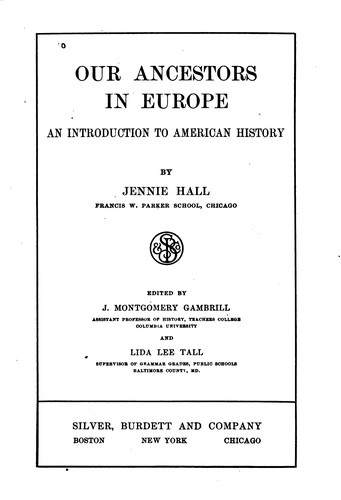 Our Ancestors in Europe: An Introduction to American History