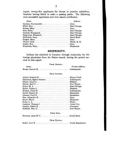 Annual report of the Indiana State Board of Medical Registration and Examination. 1915/16