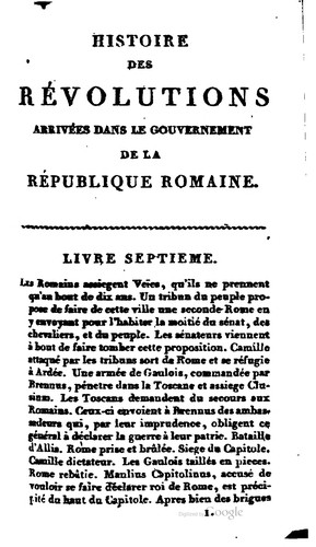Histoire des révolutions arrivées dans le gouvernement de la république ...