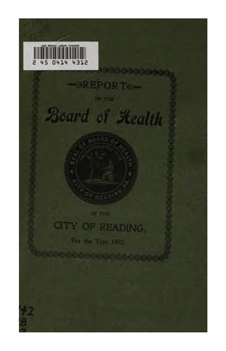 Report of the Board of Health of the city of Reading. 1902