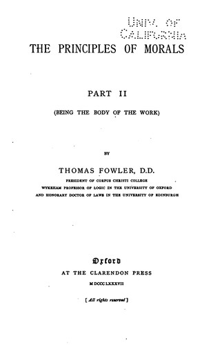 The Principles of Morals