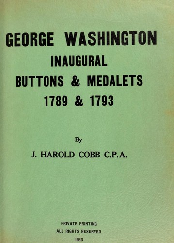 George Washington inaugural buttons & medalets, 1789 & 1793