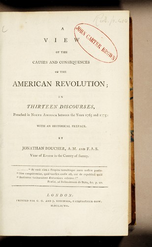 A view of the causes and consequences of the American revolution