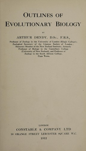 Outlines of evolutionary biology