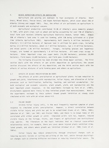 Acidic deposition and the environment