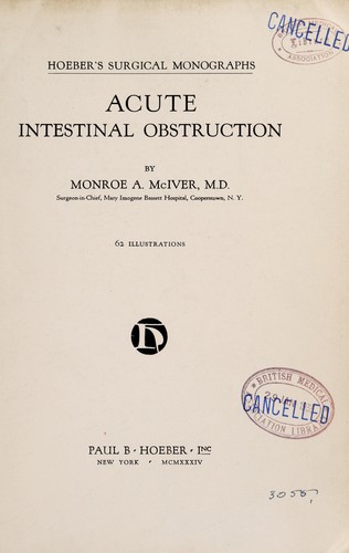 Acute intestinal obstruction